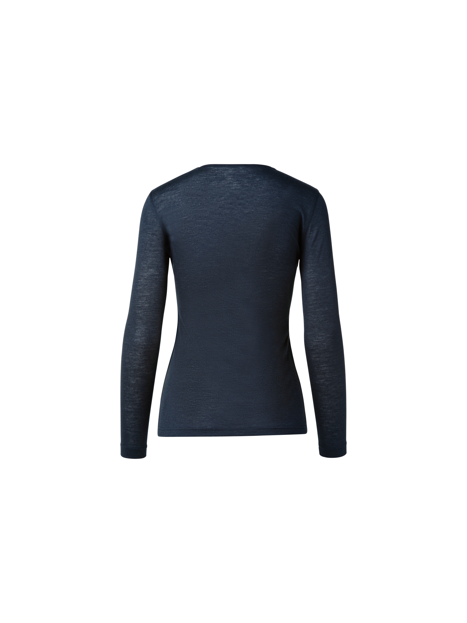 Designer Shirt aus Kaschmir und Seide mit V-Ausschnitt - Dunkelblau - Blau