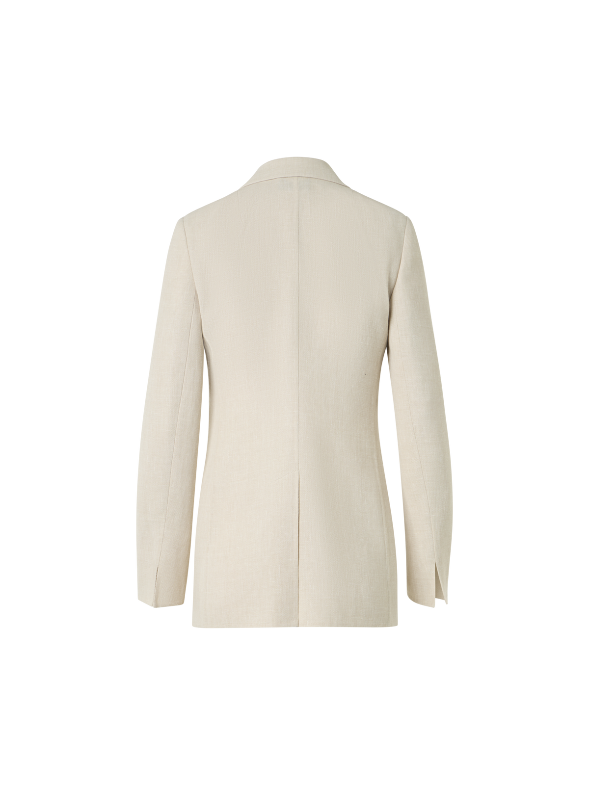 Designer Pekka lange Jacke aus Leinen-Woll-Doubleface - Beige