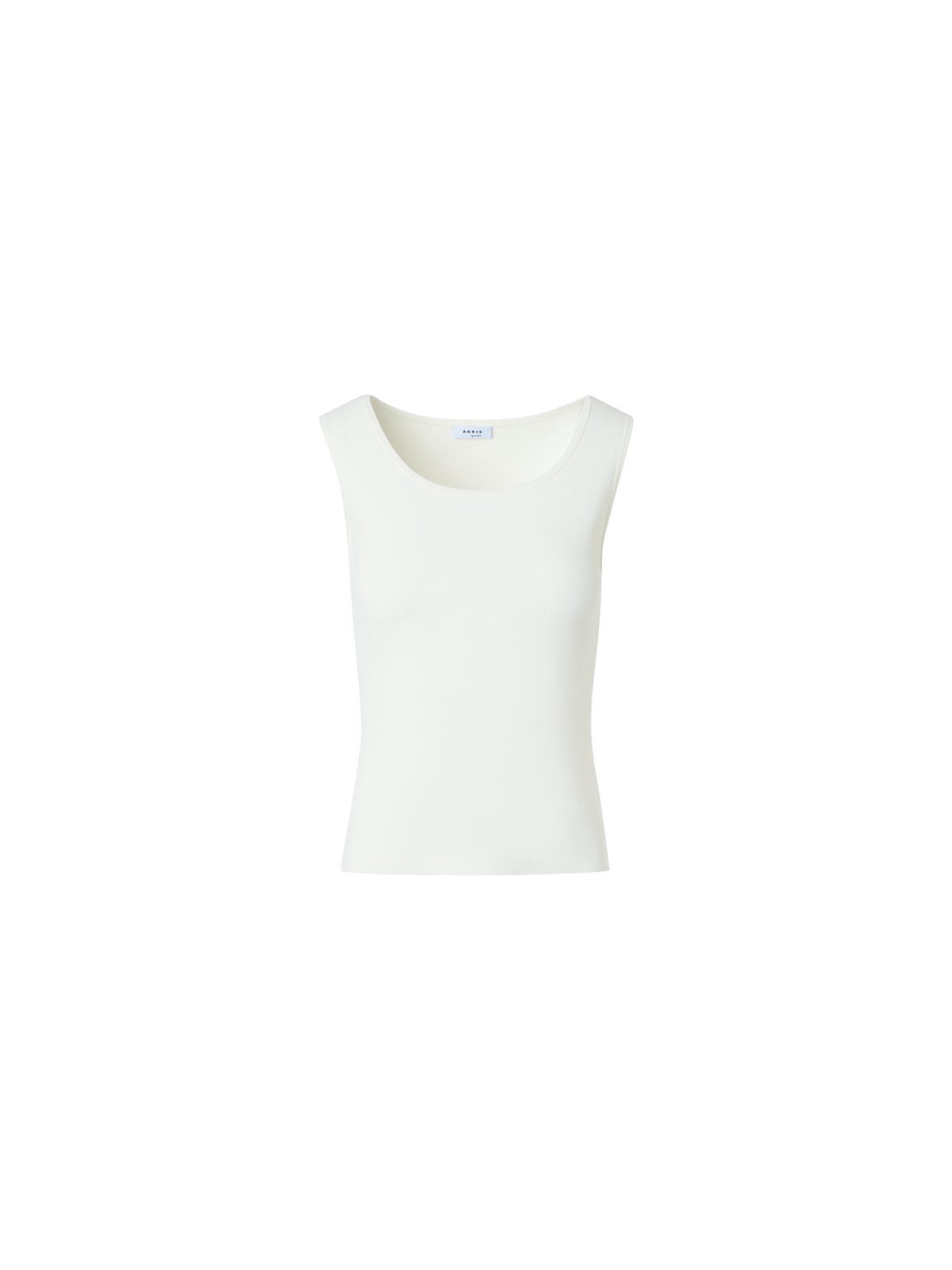 Designer Tailliertes Tanktop aus Viskosemischung-Strick - Weiss