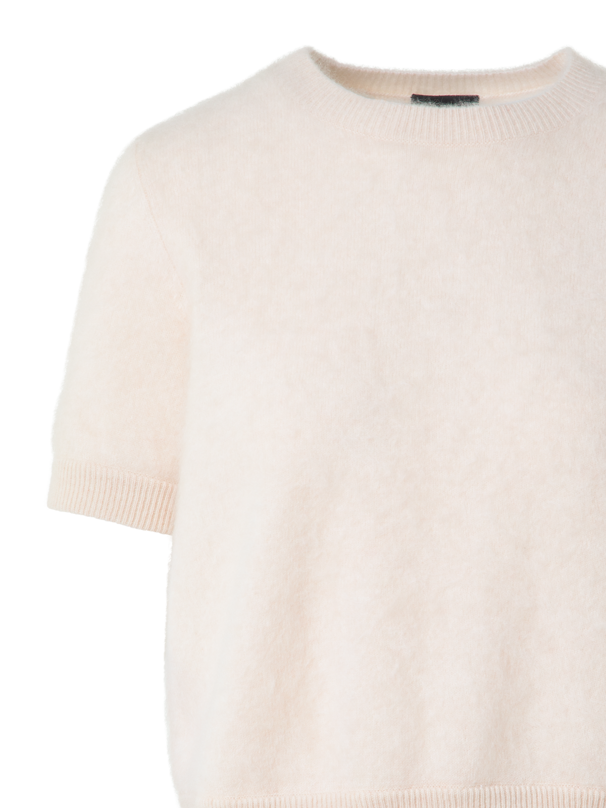 Designer Cloud Kurzarm-Kaschmirpullover - Grau - Beige