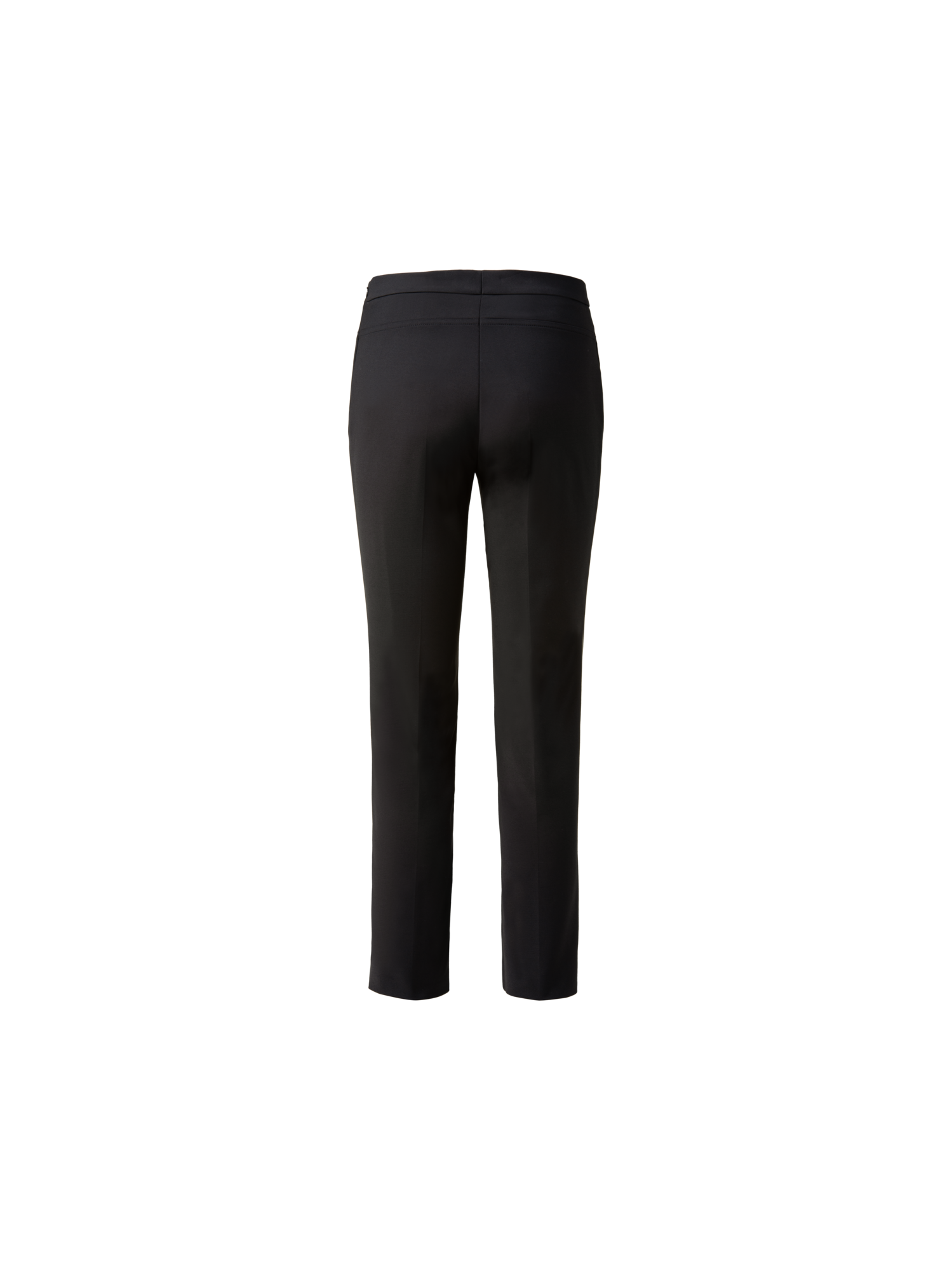 Designer Cropped Slim Hose aus Baumwoll-Techno-Stretch - Schwarz - Beige
