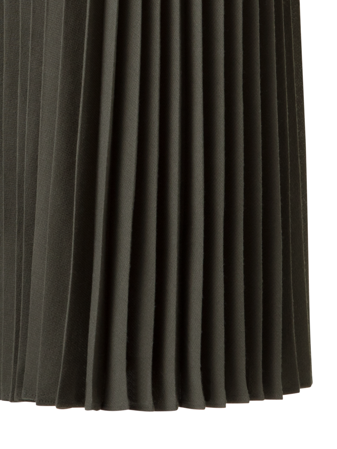 Designer Midi-Plisseerock aus Wollmischung - Grün