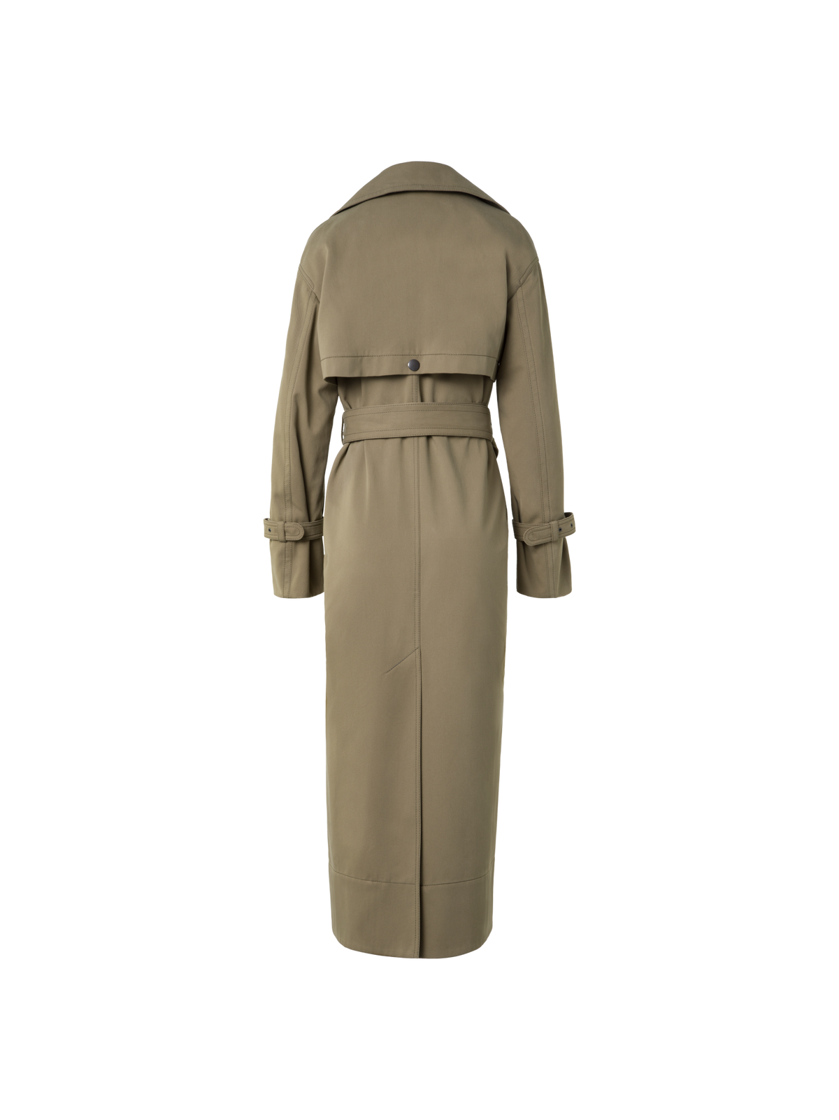 Designer Langer wasserabweisender Maxi-Trenchcoat - Grün
