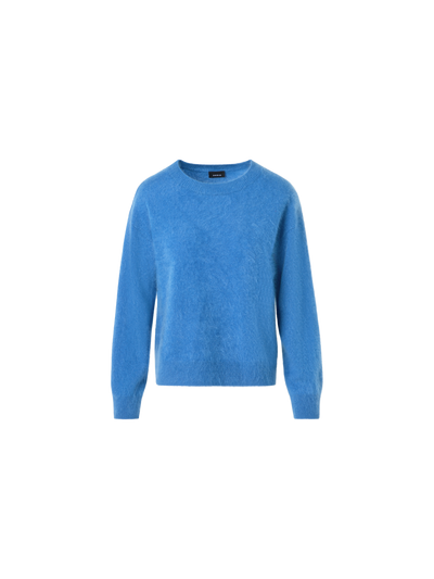 Designer Wolken-Kaschmir-Strickpullover - Blau