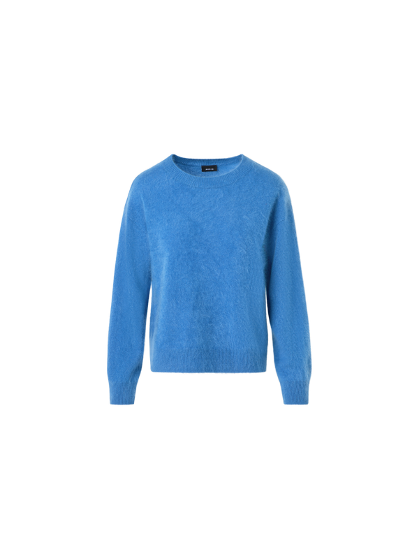 Designer Wolken-Kaschmir-Strickpullover - Blau