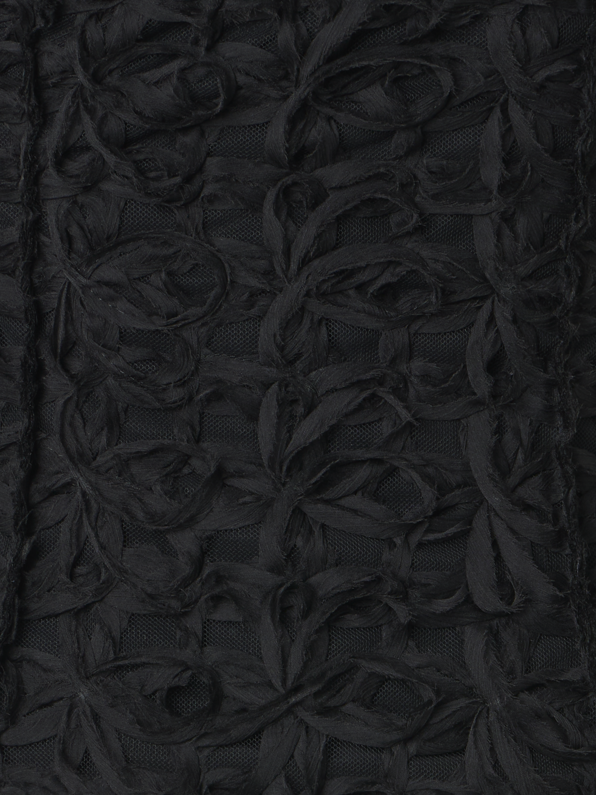 Designer Bustier-Top mit 3D-Scribble-Stickerei - Schwarz