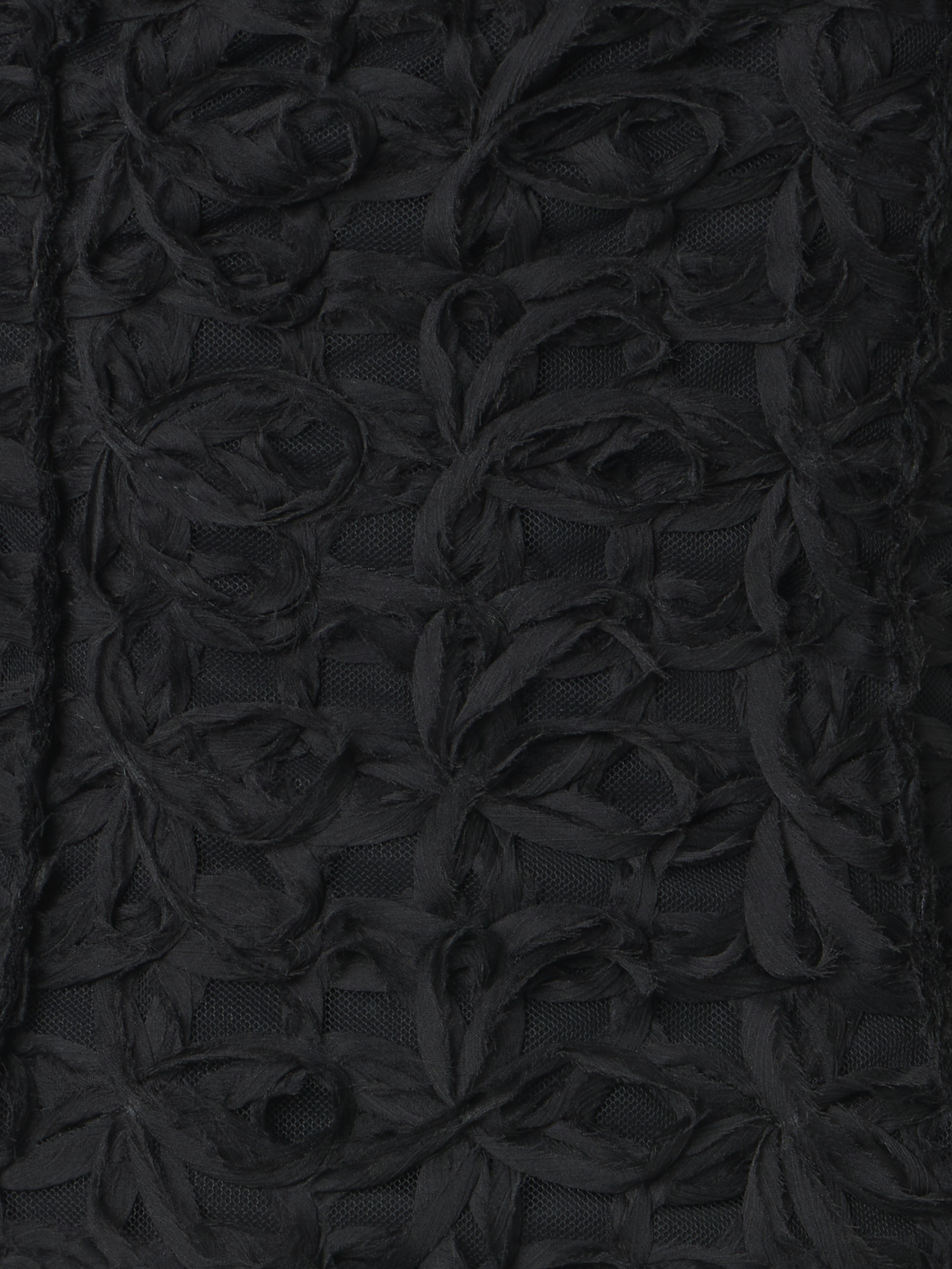 Designer Bustier-Top mit 3D-Scribble-Stickerei - Schwarz