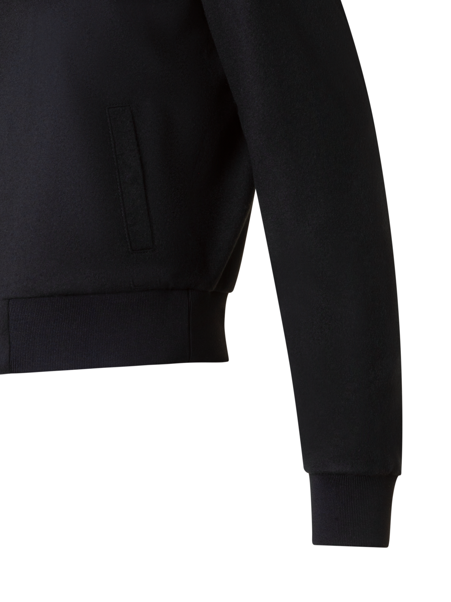 Designer Kurzer Wolle Kaschmir Blouson - Schwarz