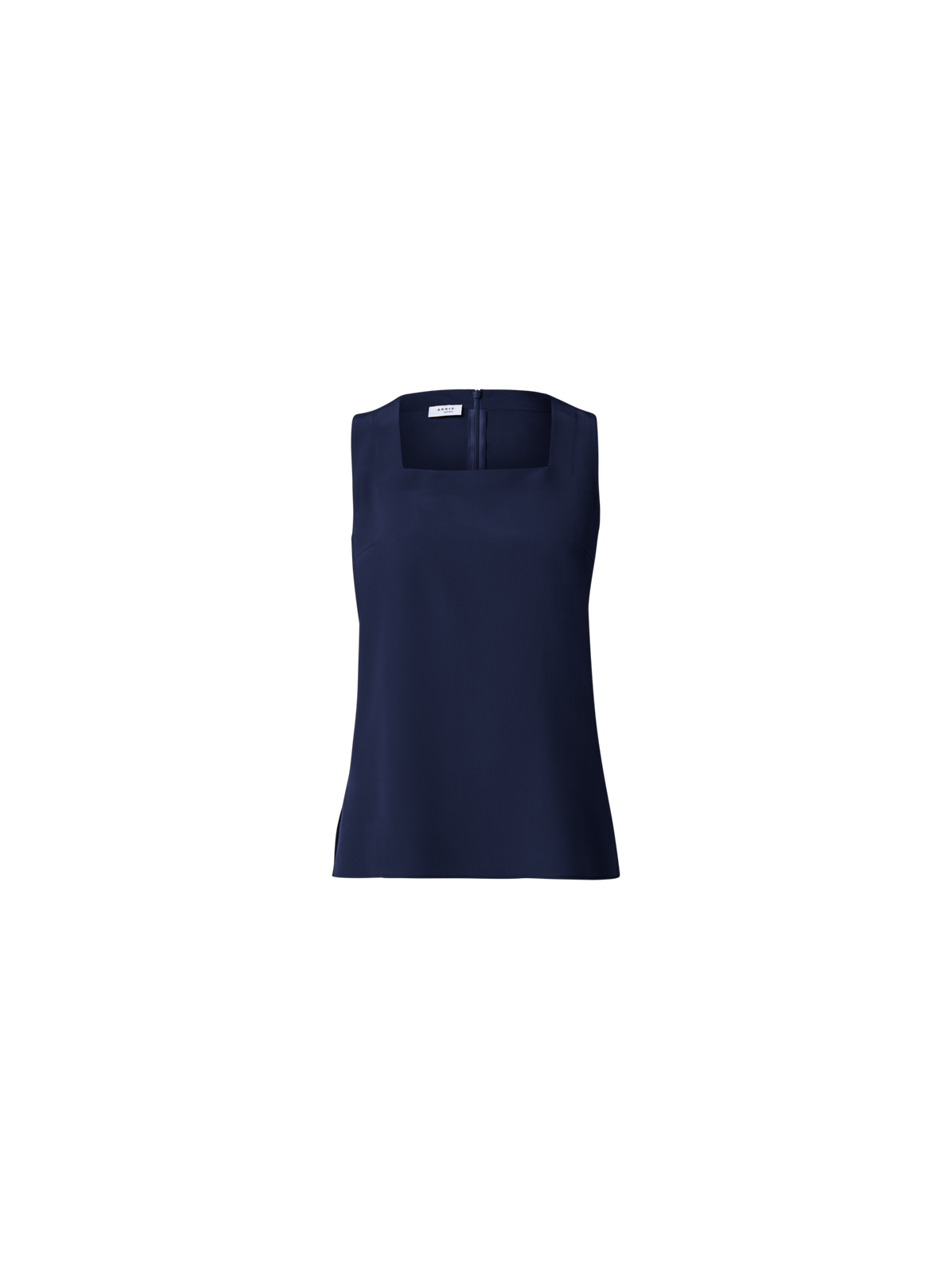 Designer Bluse aus Crêpe de Chine - Dunkelblau - Blau