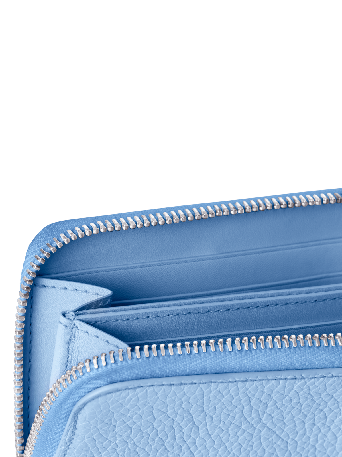 Designer Small Zip Around Wallet - Blau - Beige - Rot - Rosa