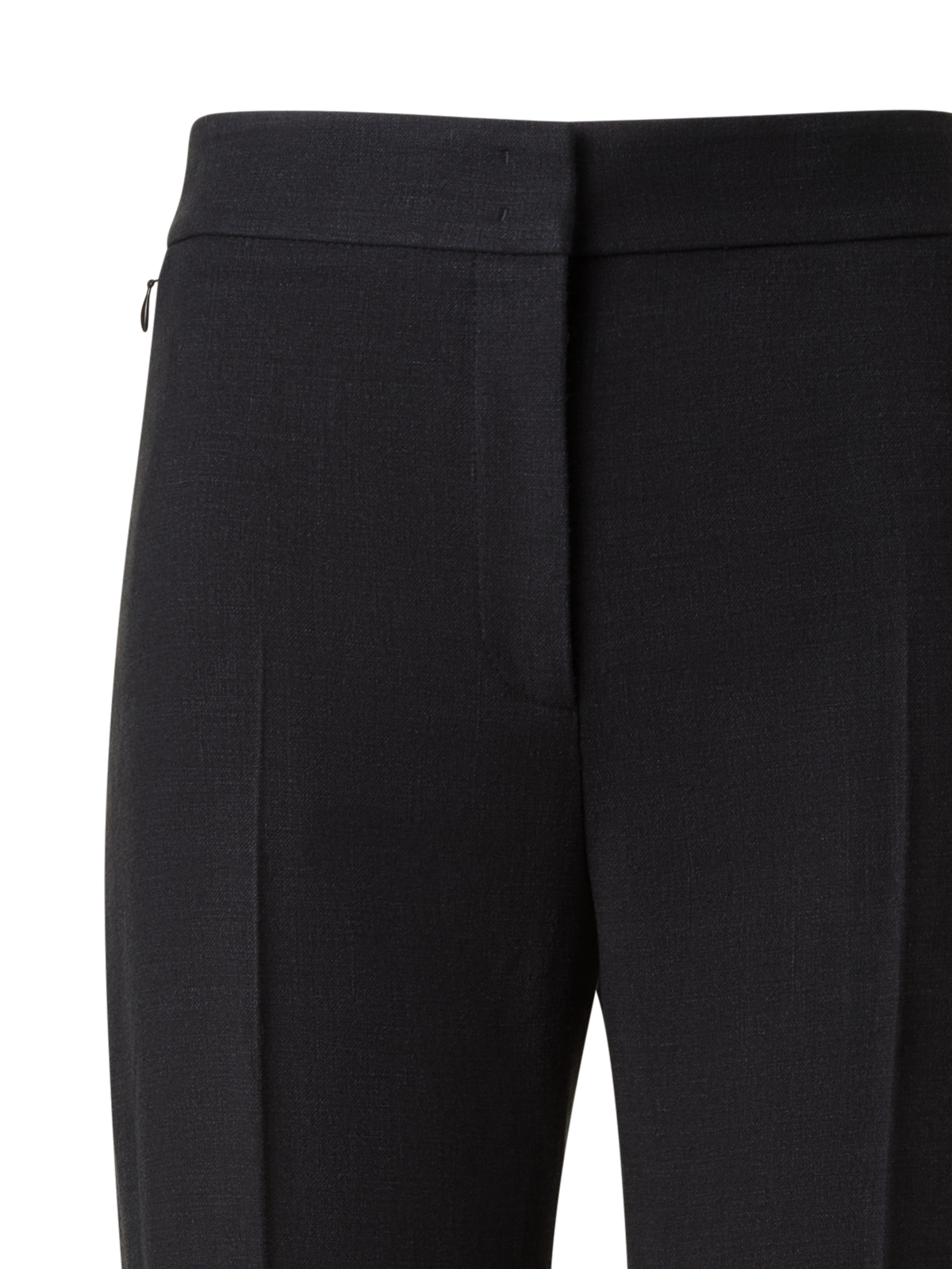 Designer Gerade Hose aus Leinen - Schwarz