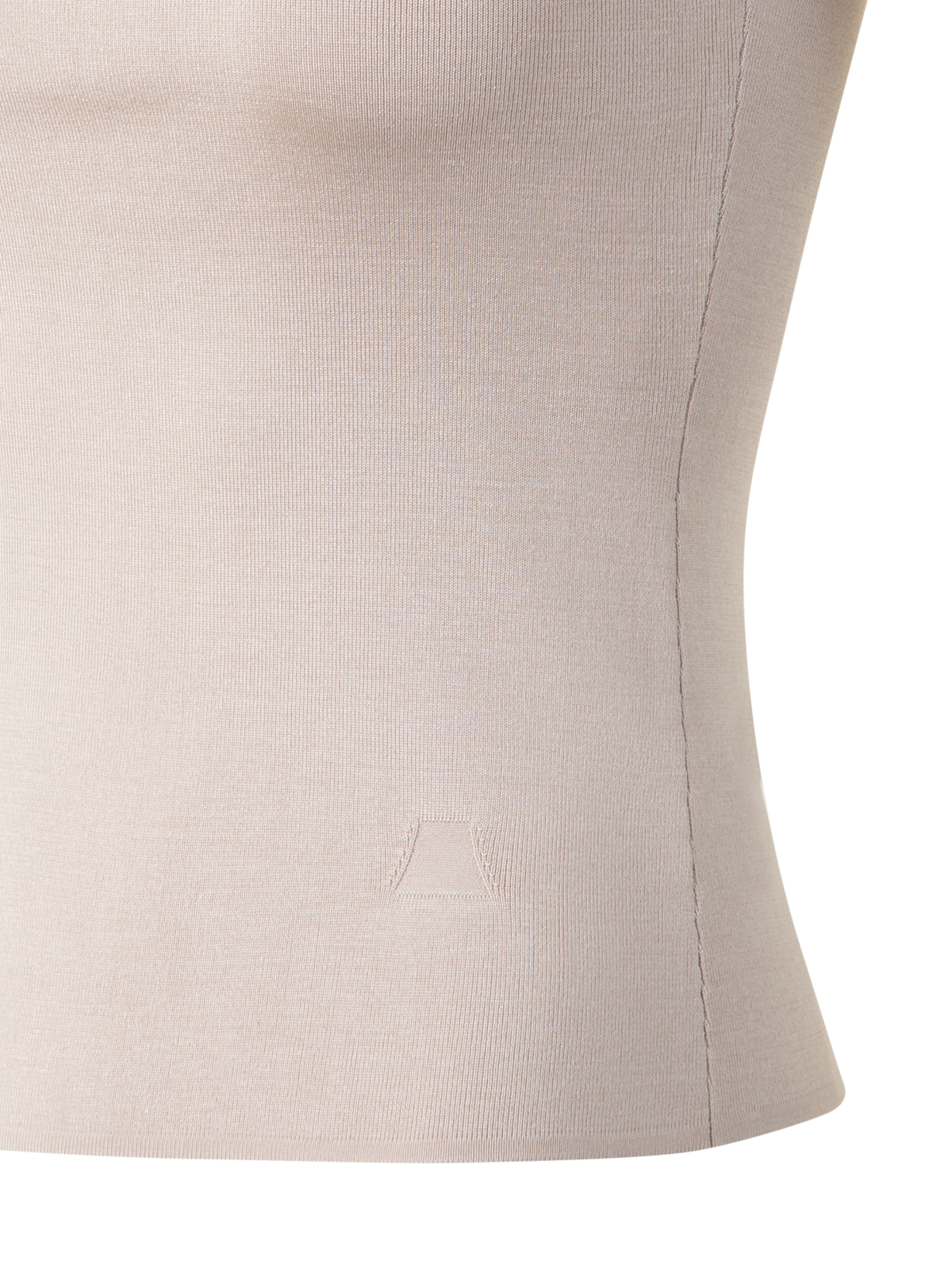 Designer Seiden-Stricktop - Beige