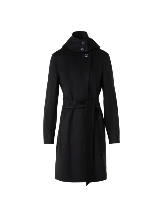 Designer Kurzer Kaschmir Storm-System® Trenchcoat - Schwarz