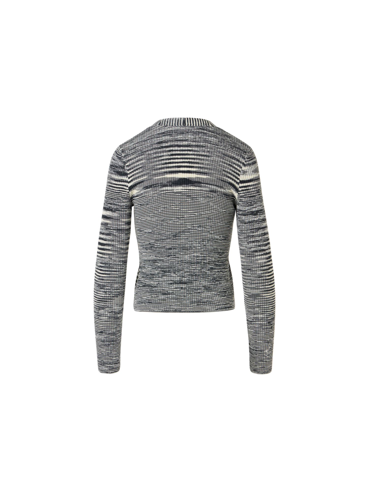 Designer Langärmelige Strickjacke aus Merinowolle - Grau