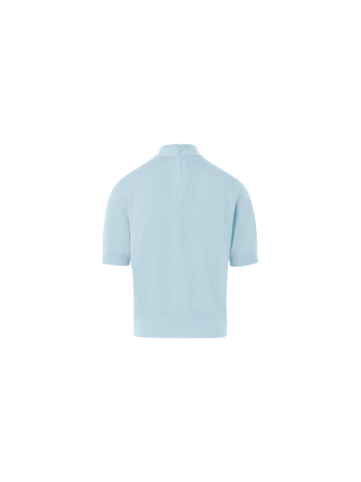 Designer Kurzärmeliger Kaschmirpullover mit Knotendetail - Blau