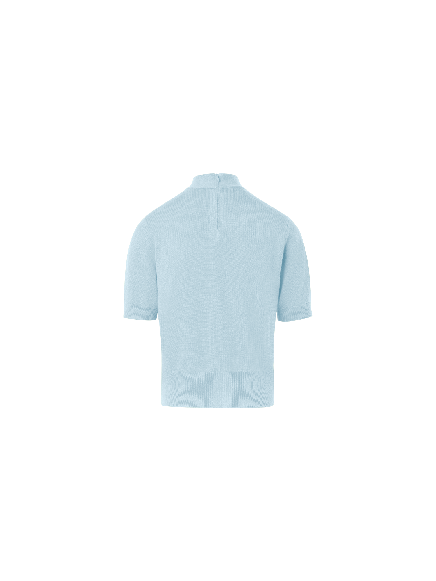 Designer Kurzärmeliger Kaschmirpullover mit Knotendetail - Blau