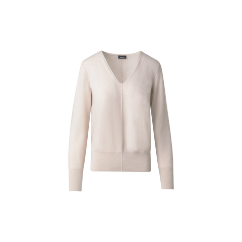 Kaschmir-Pullover mit V-Kragen