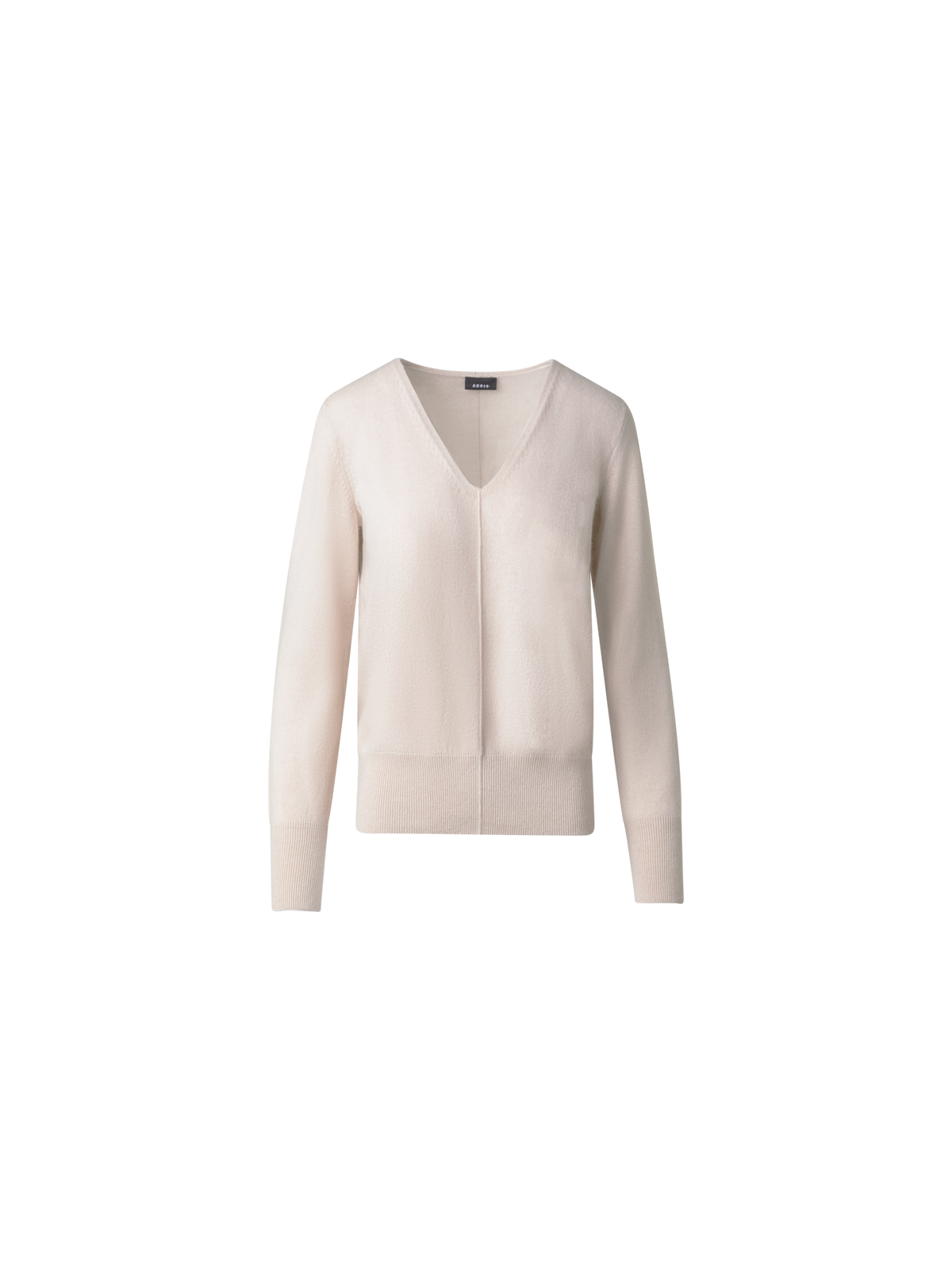 Designer Cashmere-Pullover mit V-Ausschnitt - Beige
