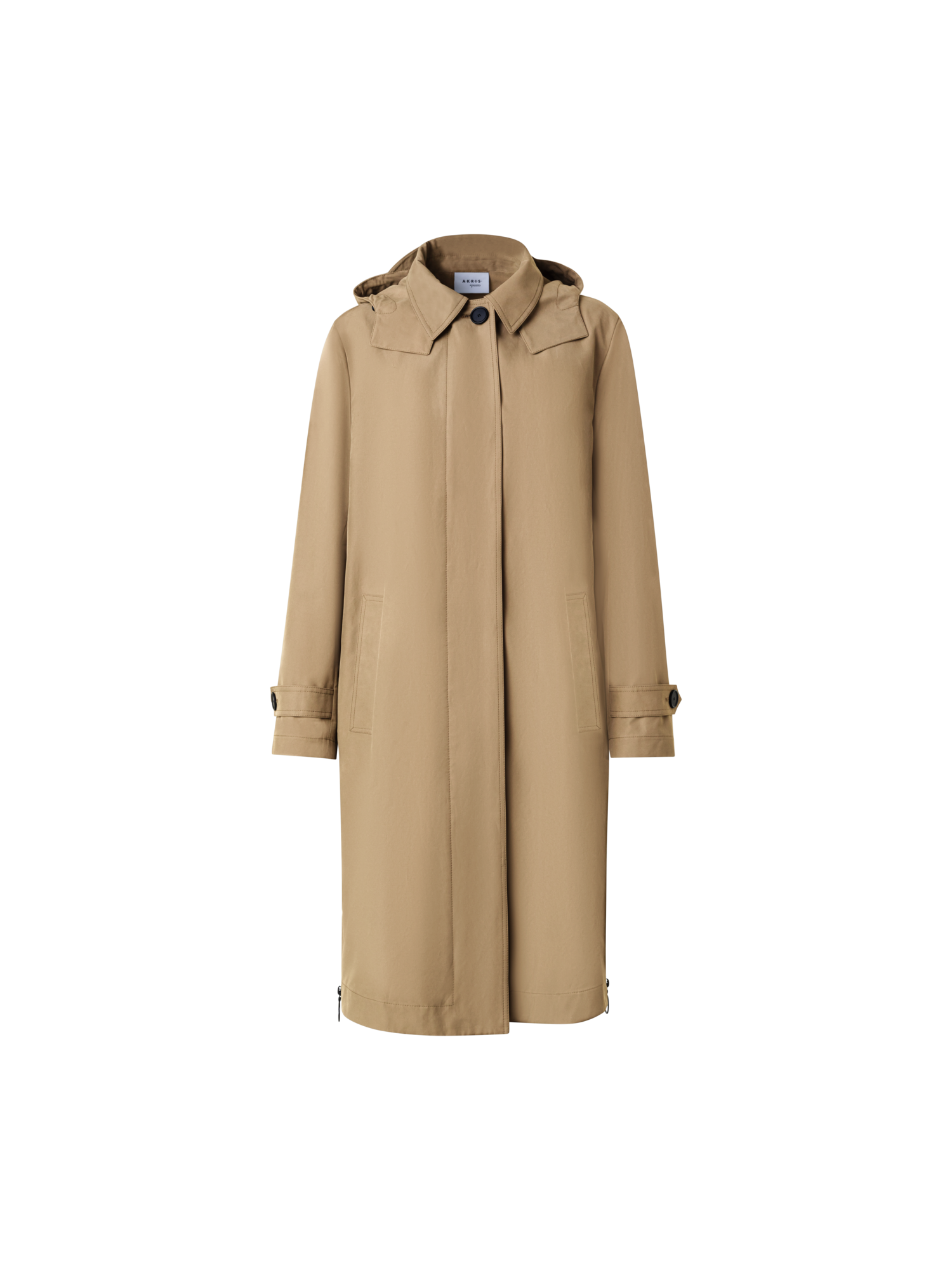 Designer Wasserabweisender Parka mit abnehmbarer Kapuze - Braun