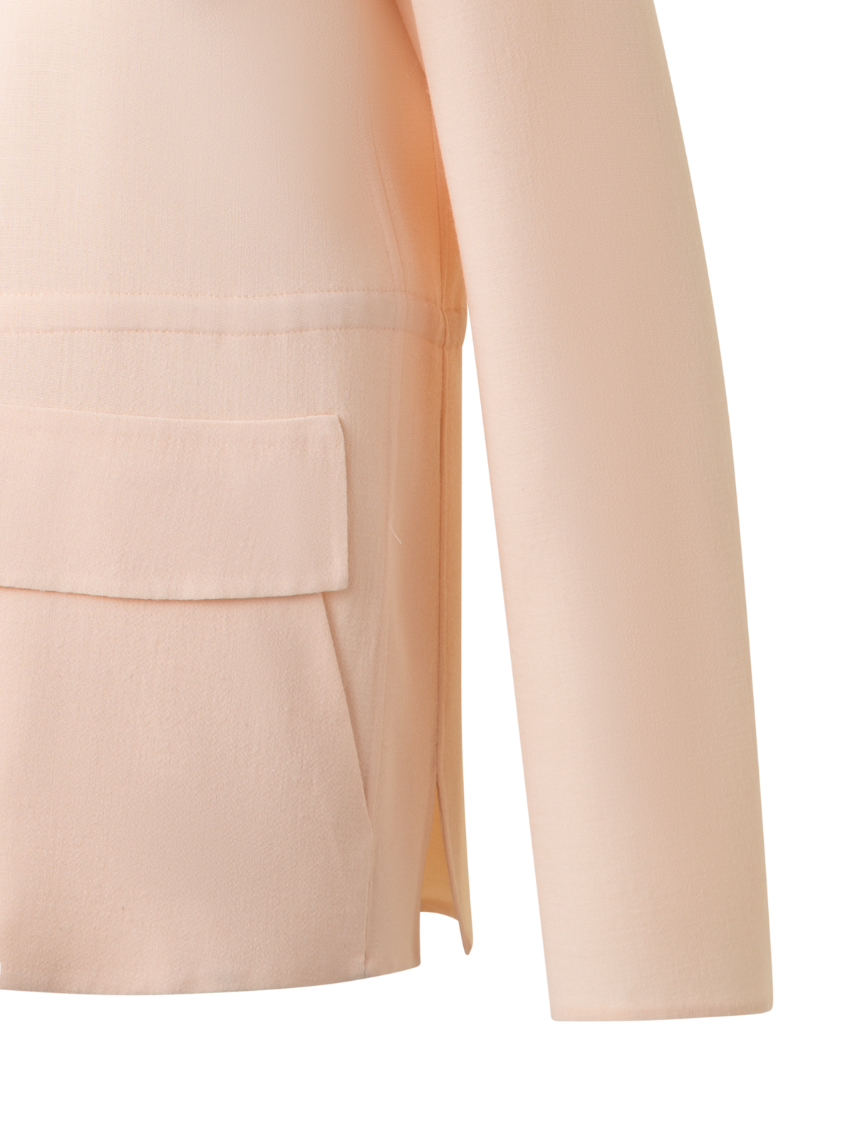 Designer Hemdjacke mit Kordelzug aus Woll-Doubleface - Rosa