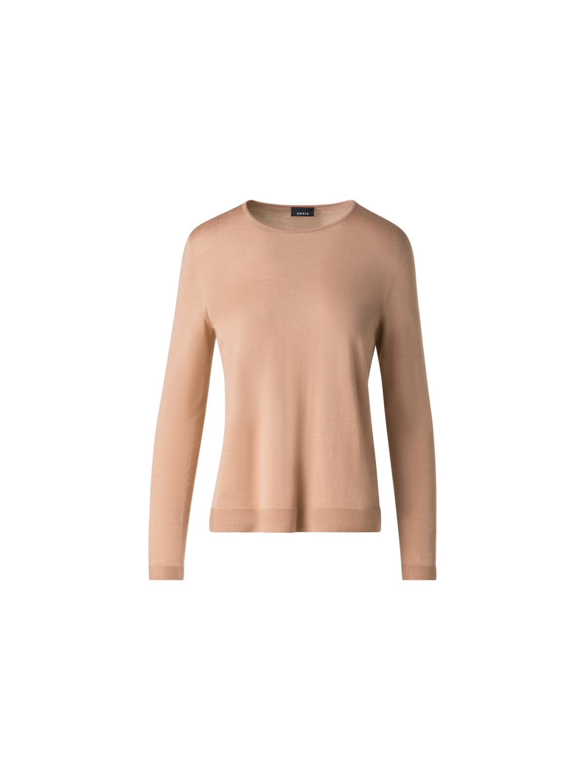 Designer Nahtloser Pullover aus Kaschmir und Seide - Beige