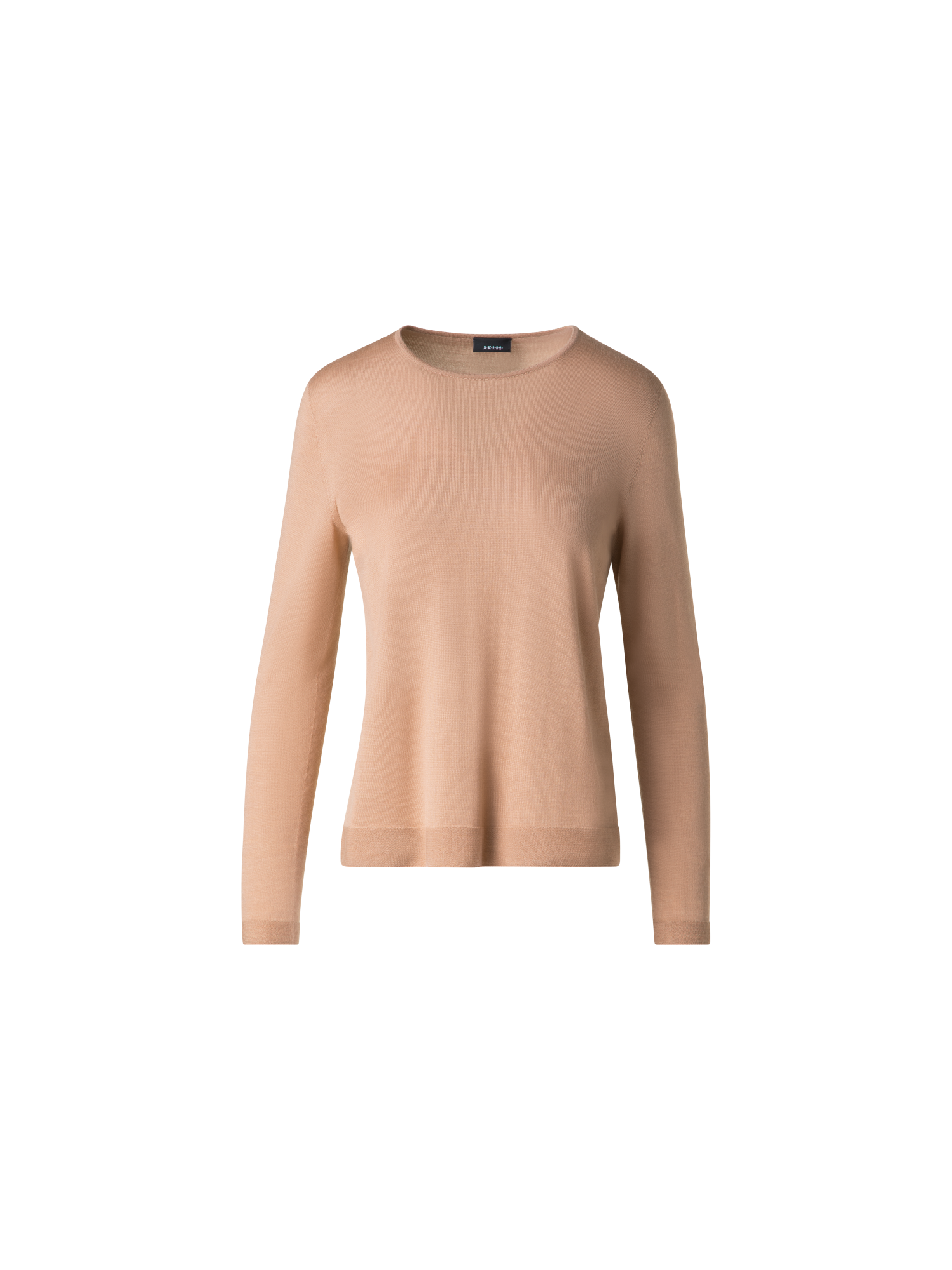 Designer Nahtloser Pullover aus Kaschmir und Seide - Beige