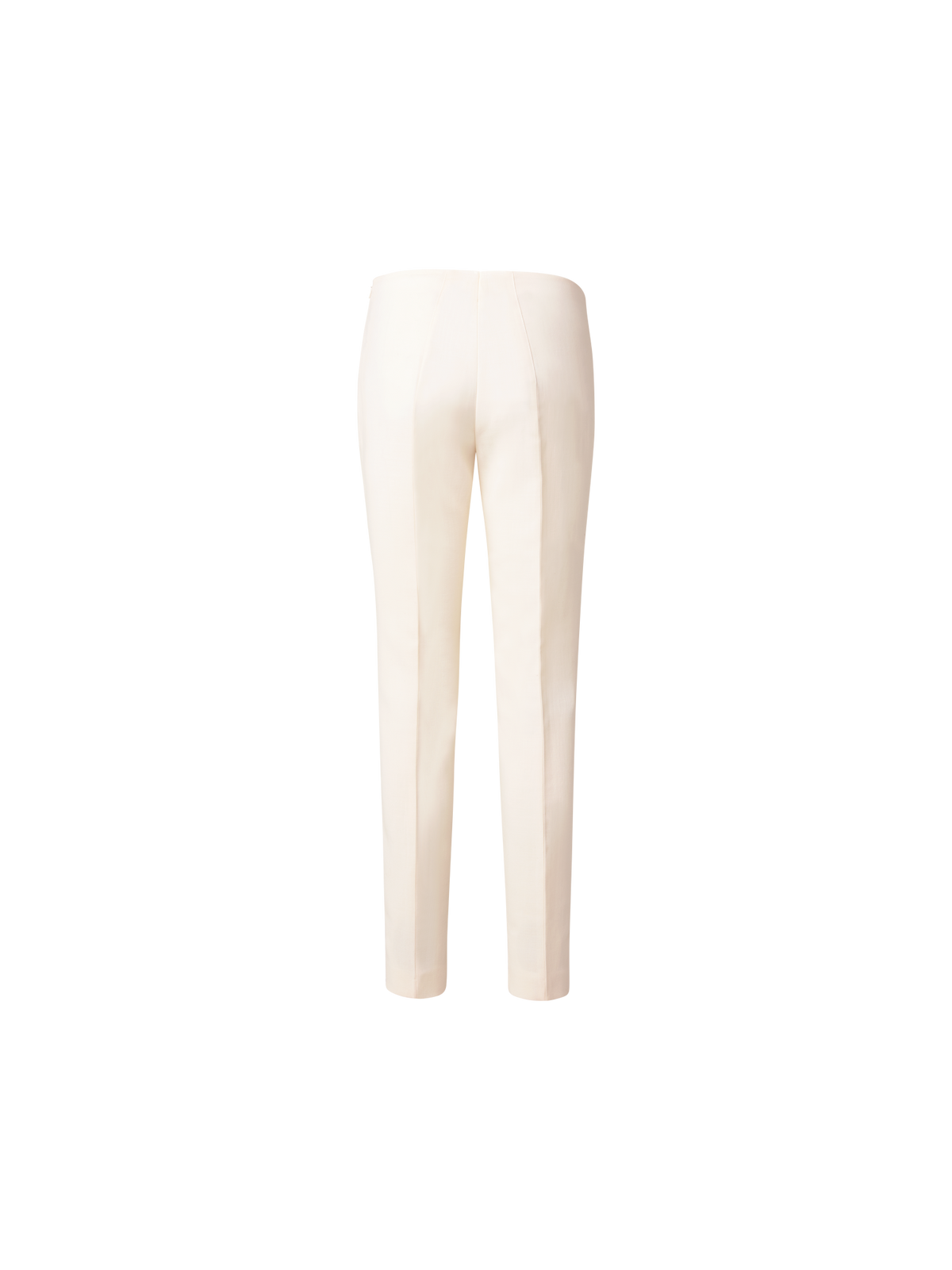 Designer Slim Hose aus Woll-Doubleface - Ecru - Weiss