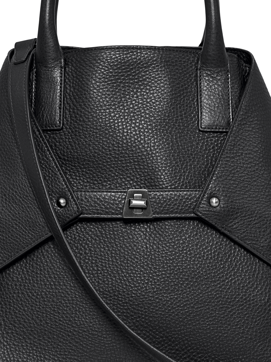 Designer Ai Medium Top Handle Tote - Schwarz