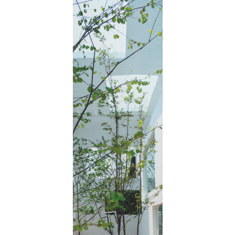 Kaschmirseidenschal mit House N Trees Druck