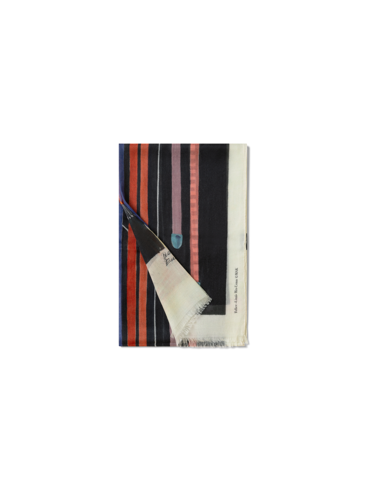 Designer Kaschmirschal mit Fuchsie Druck - Bunt