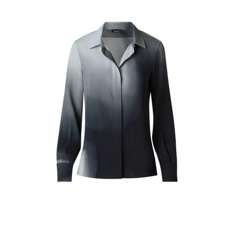 Seidenbluse mit Shadow Druck