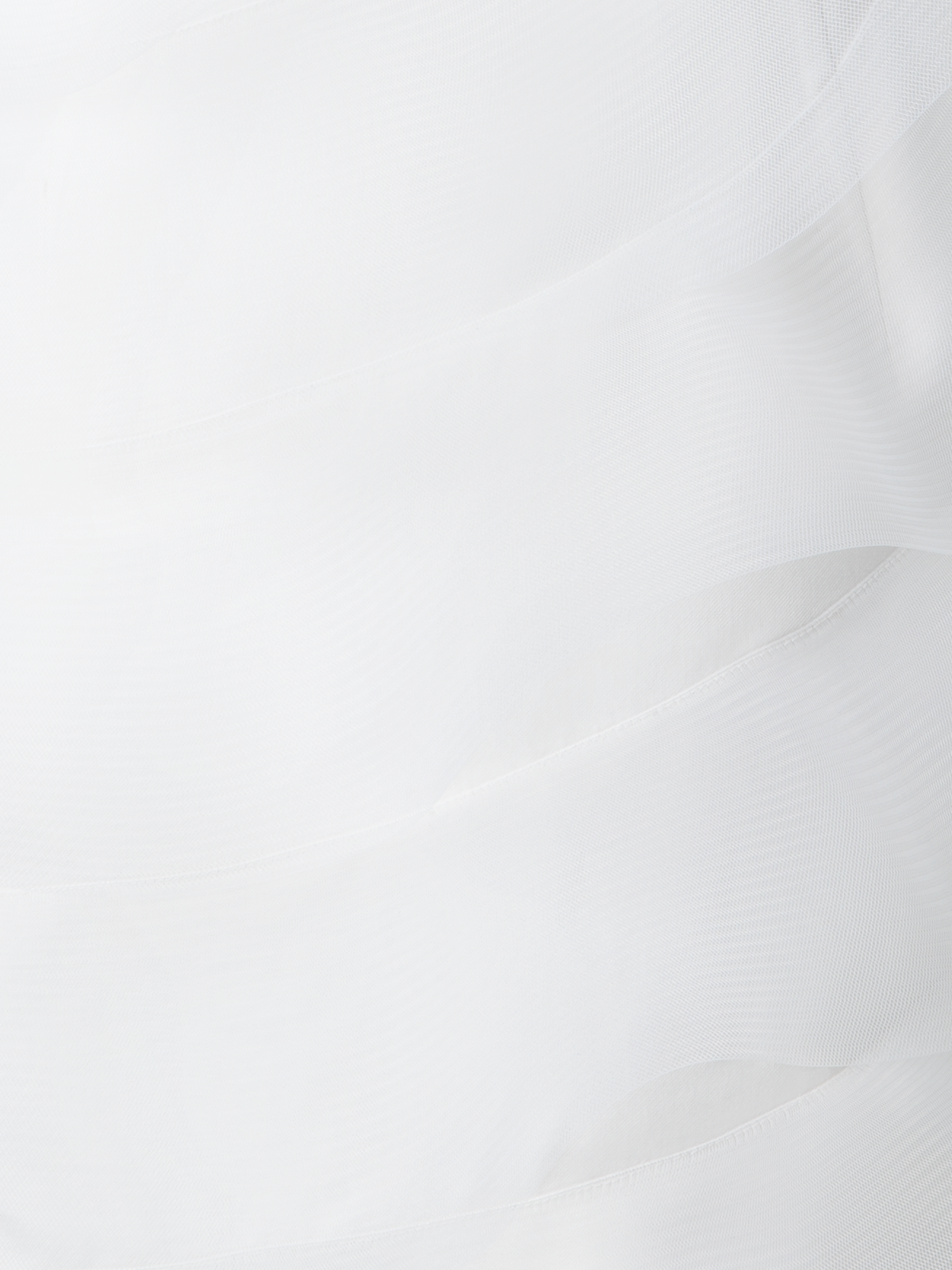 Designer Baumwoll-Seiden-Cocktailkleid mit Wellen - Ecru - Weiss