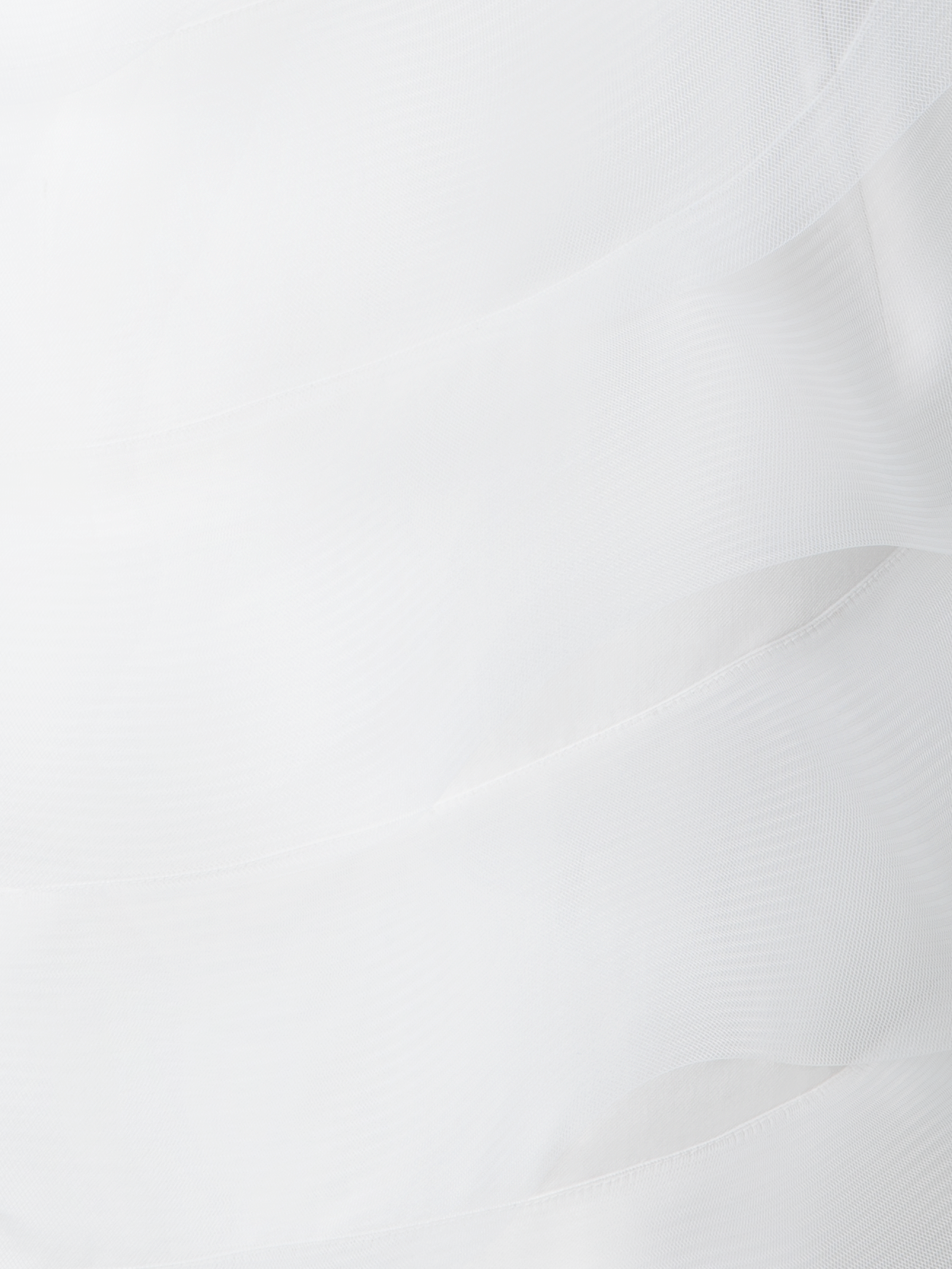 Designer Baumwoll-Seiden-Cocktailkleid mit Wellen - Ecru - Weiss