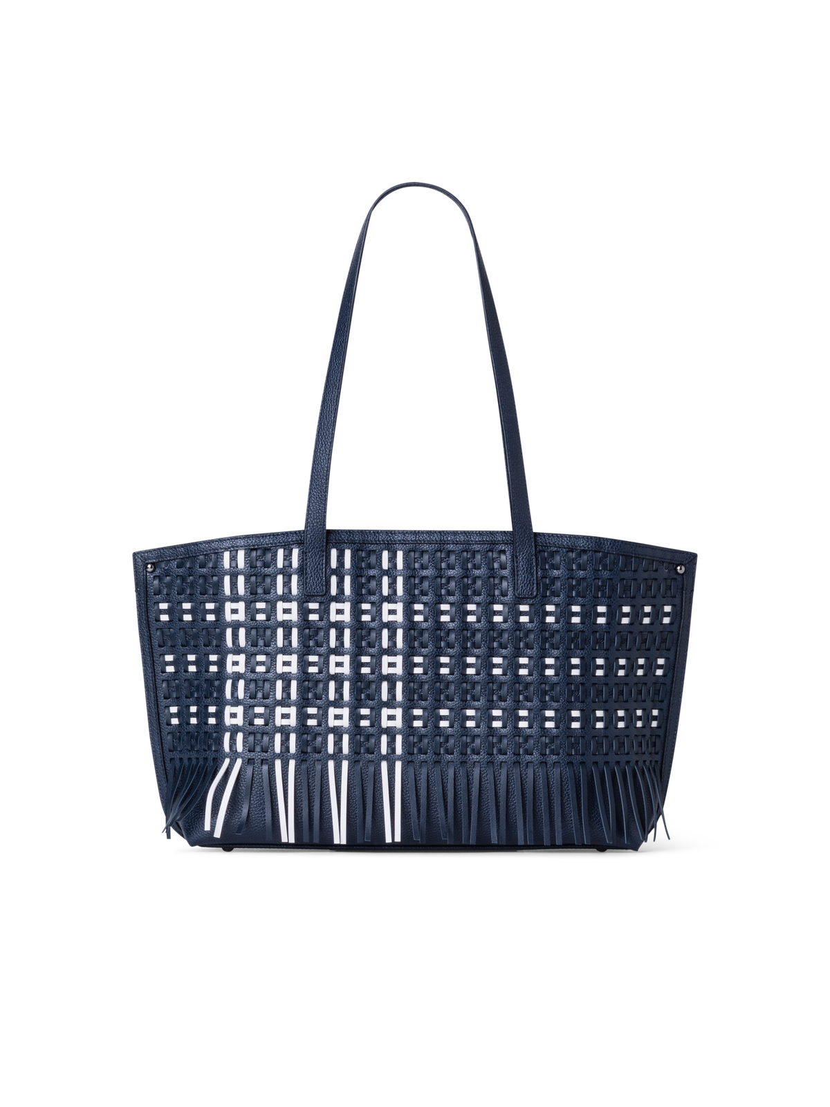 Designer Ai Small Shoulder Tote - Blau - Bunt - Weiss