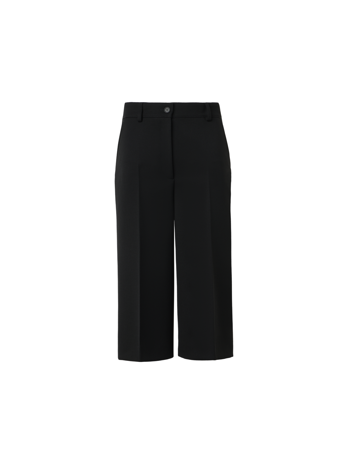 Designer Bermuda aus Woll-Trikotin - Schwarz