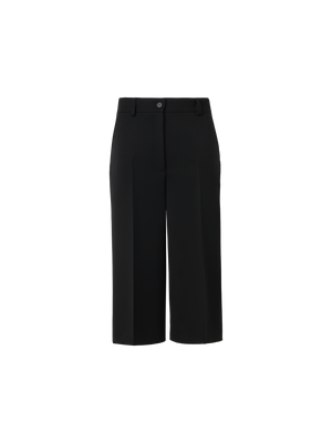 Designer Bermuda aus Woll-Trikotin - Schwarz