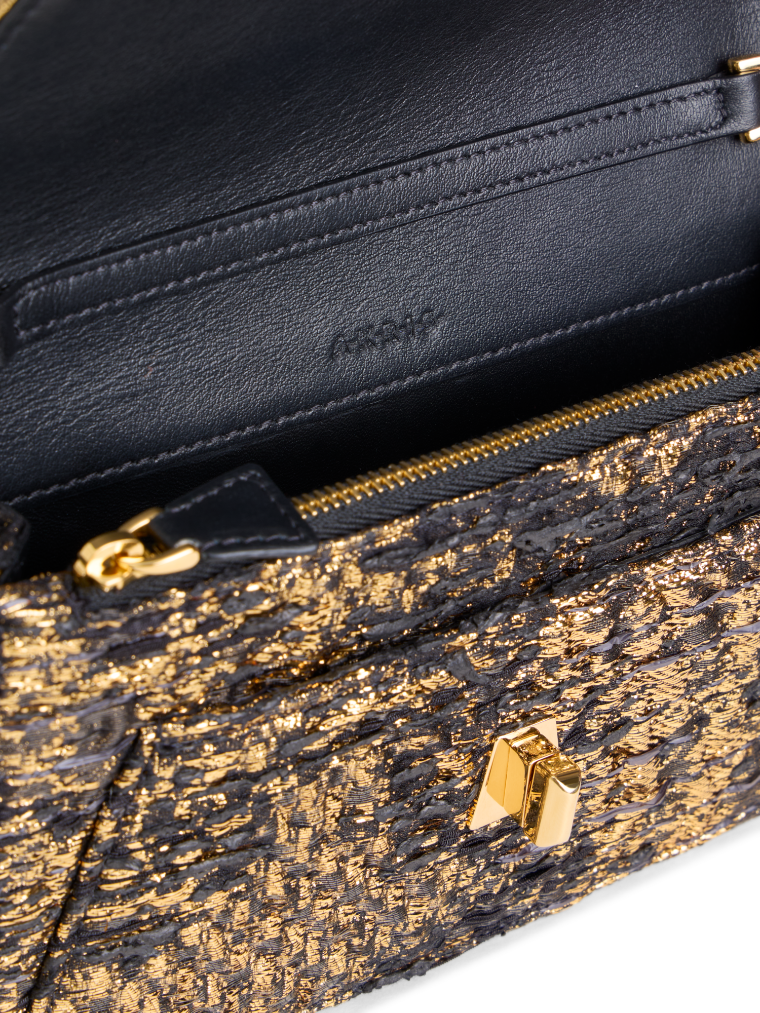 Designer Anouk Envelope Clutch in Fragmented Jacquard - Bunt - Gold