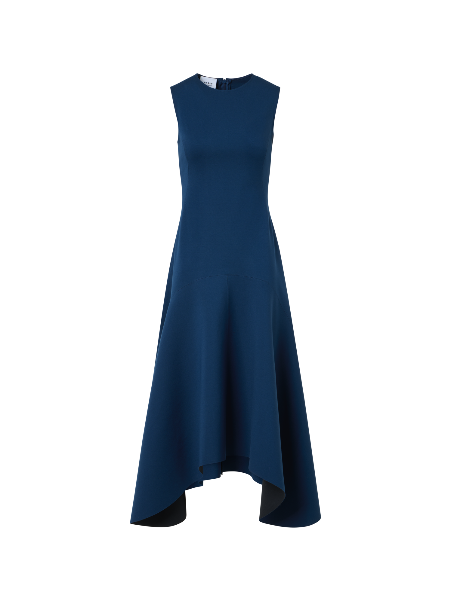 Designer Asymmetrisches Einstecktuch-Midikleid