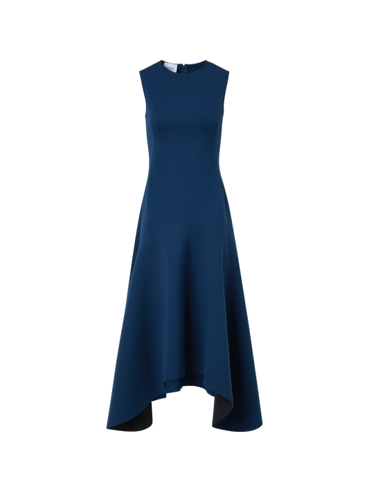 Designer Asymmetrisches Einstecktuch-Midikleid