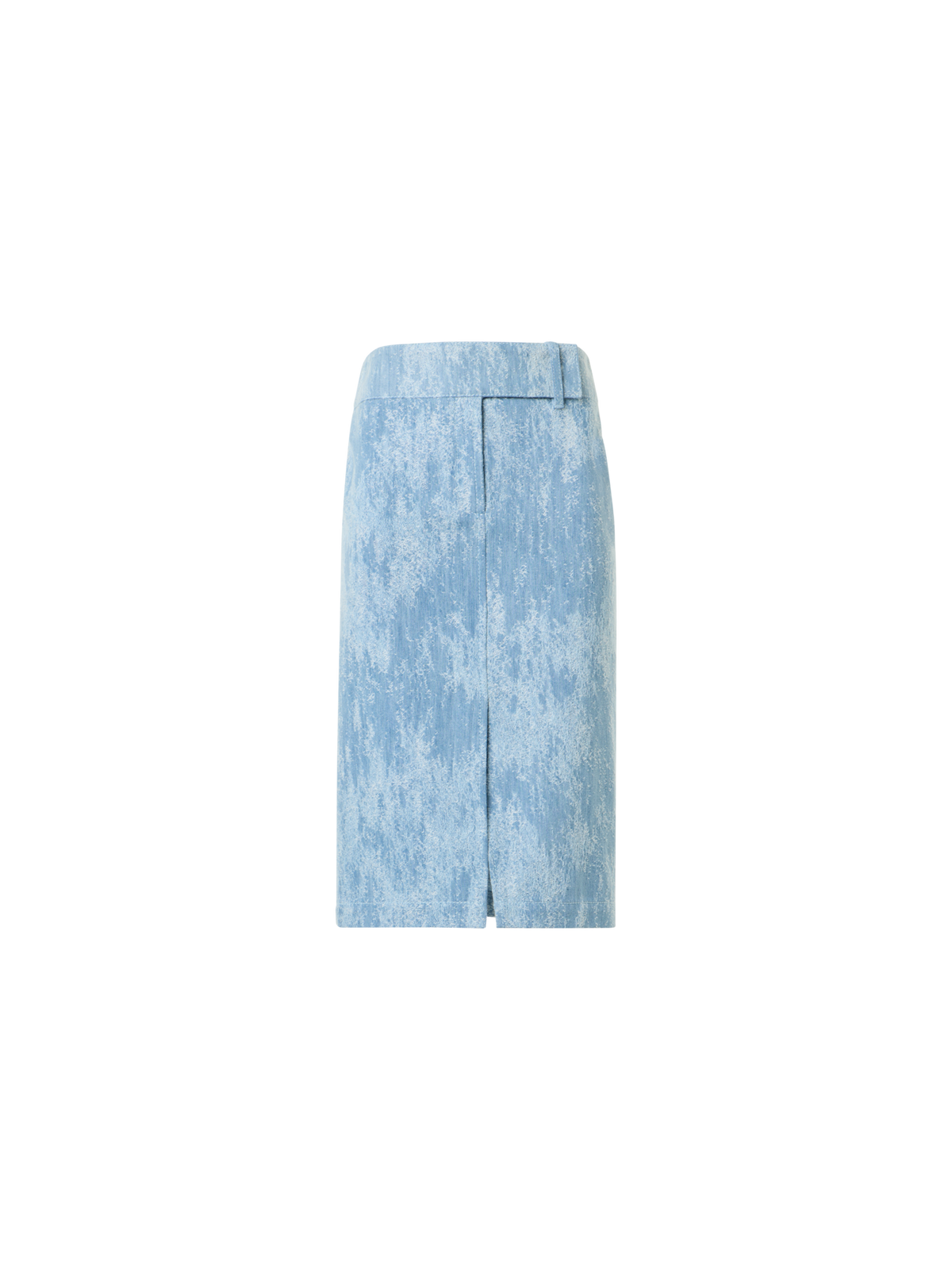 Designer Bleistiftrock aus Jacquard-Denim - Blau