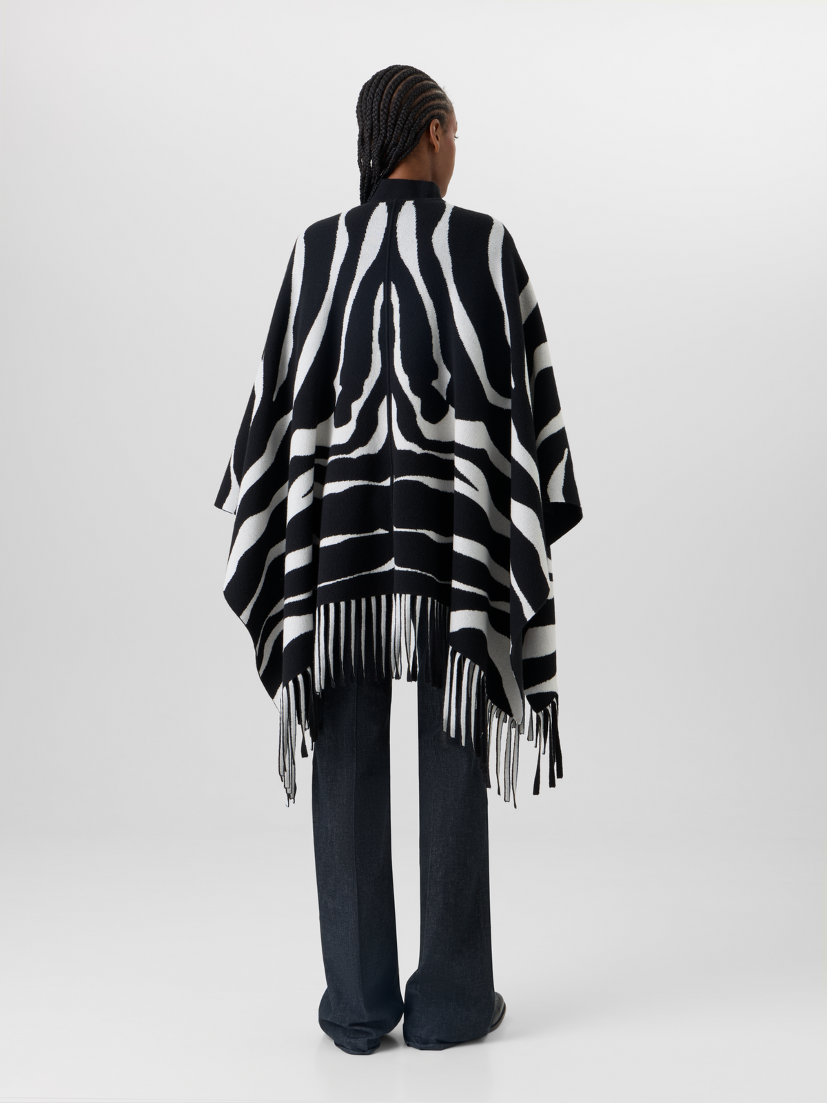 Designer Strickcape aus Kaschmir-Doubleface - Bunt #editorial