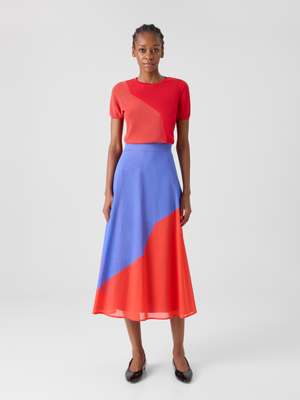 Designer Midirock mit High-Plains-Print - Bunt #editorial
