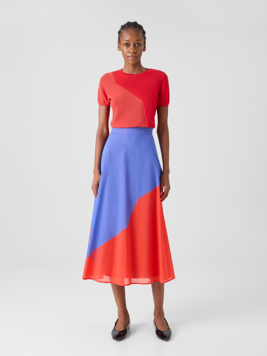 Designer Midirock mit High-Plains-Print - Bunt 