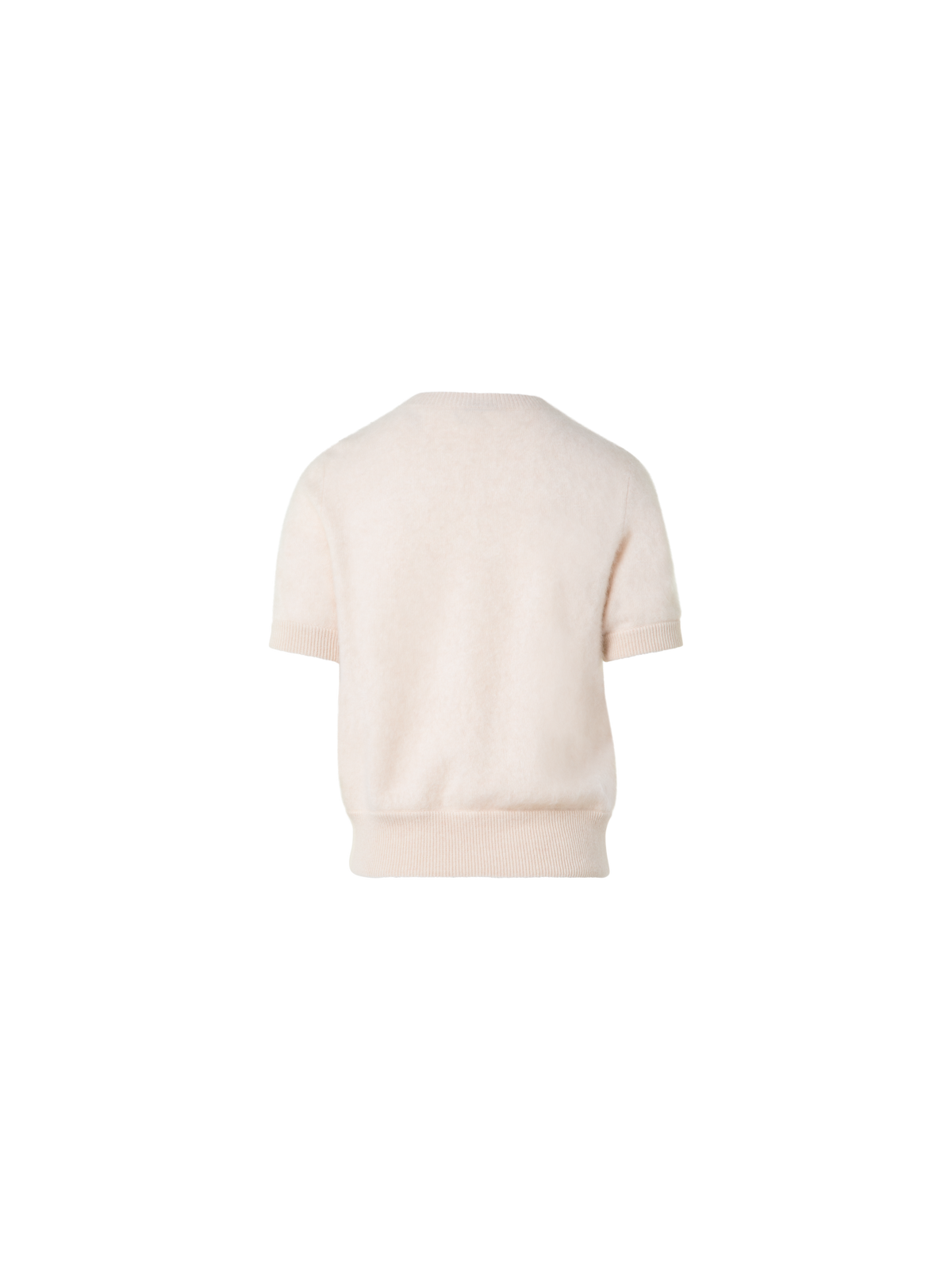 Designer Cloud Kurzarm-Kaschmirpullover - Grau - Beige