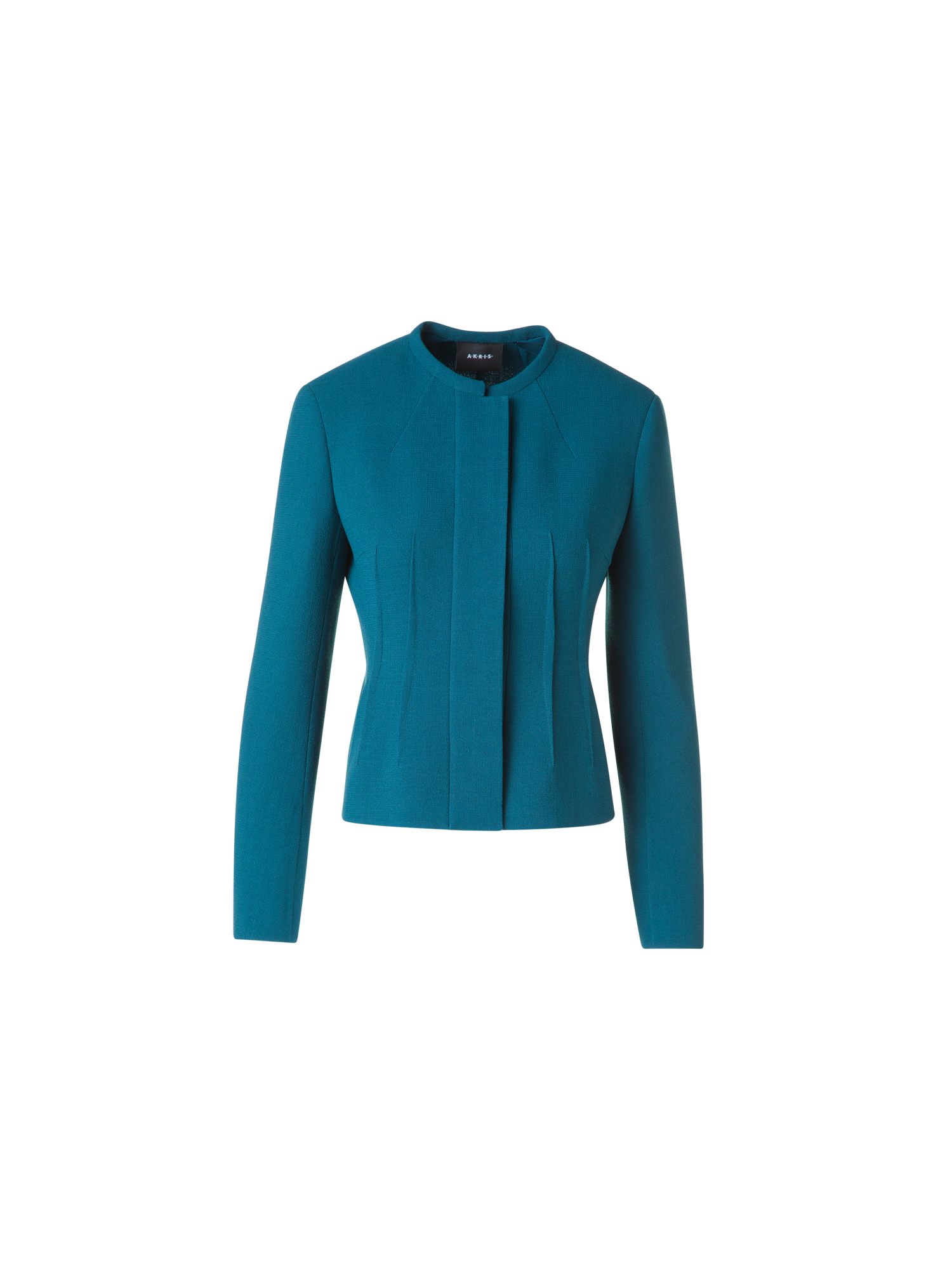 Designer Kurze Jacke aus Woll-Doubleface - Grün