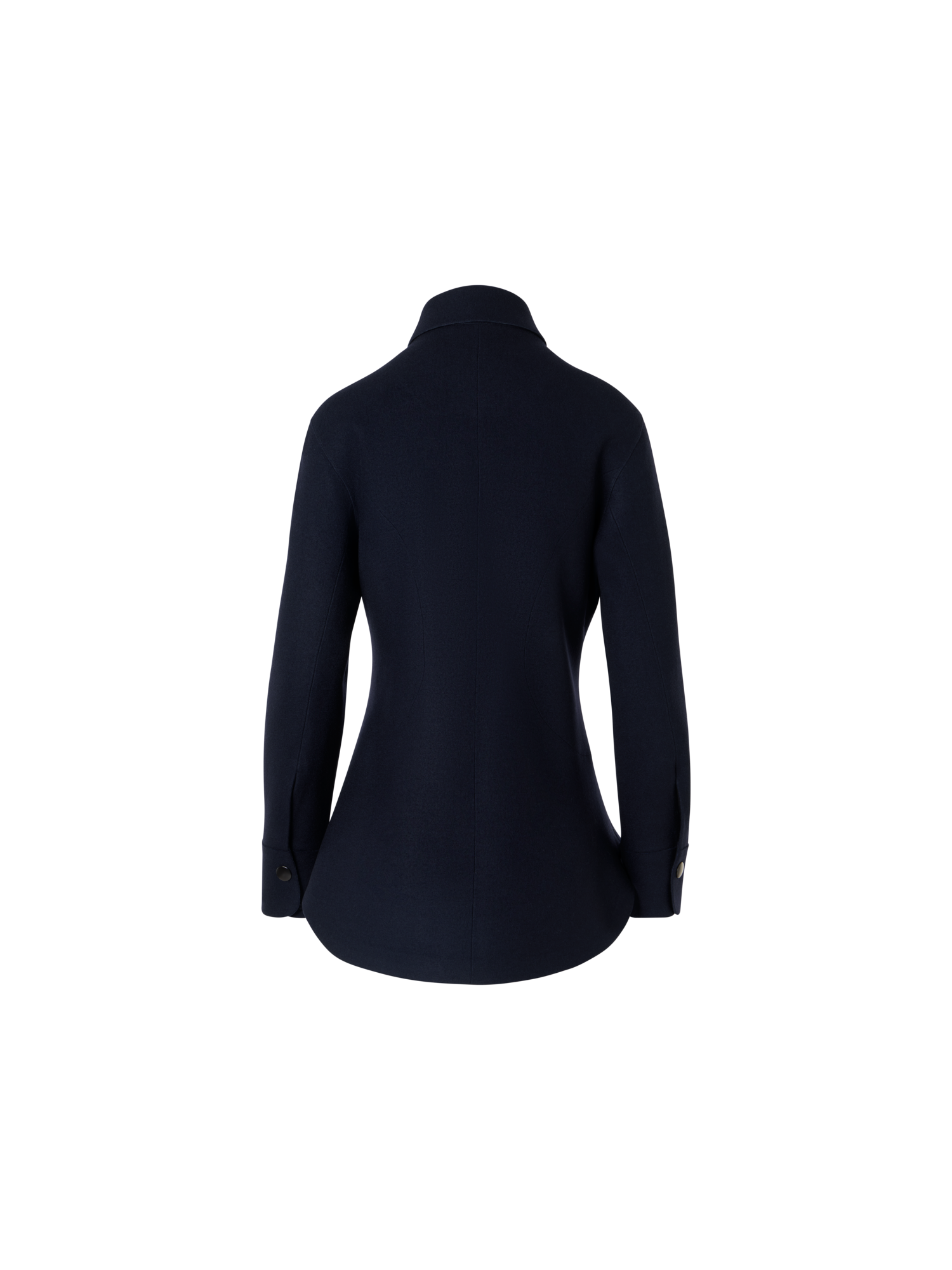 Designer Hemdjacke aus Doppelstrick-Jersey - Blau - Dunkelblau