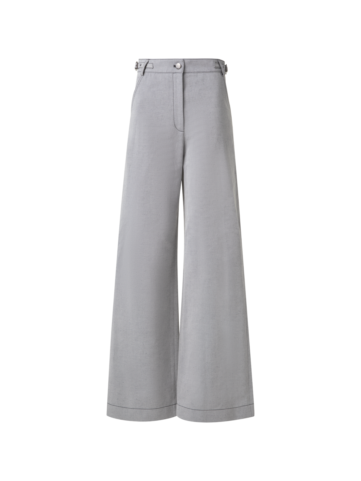 Designer Weite Hose aus Baumwoll-Denim-Stretch - Schwarz - Grau