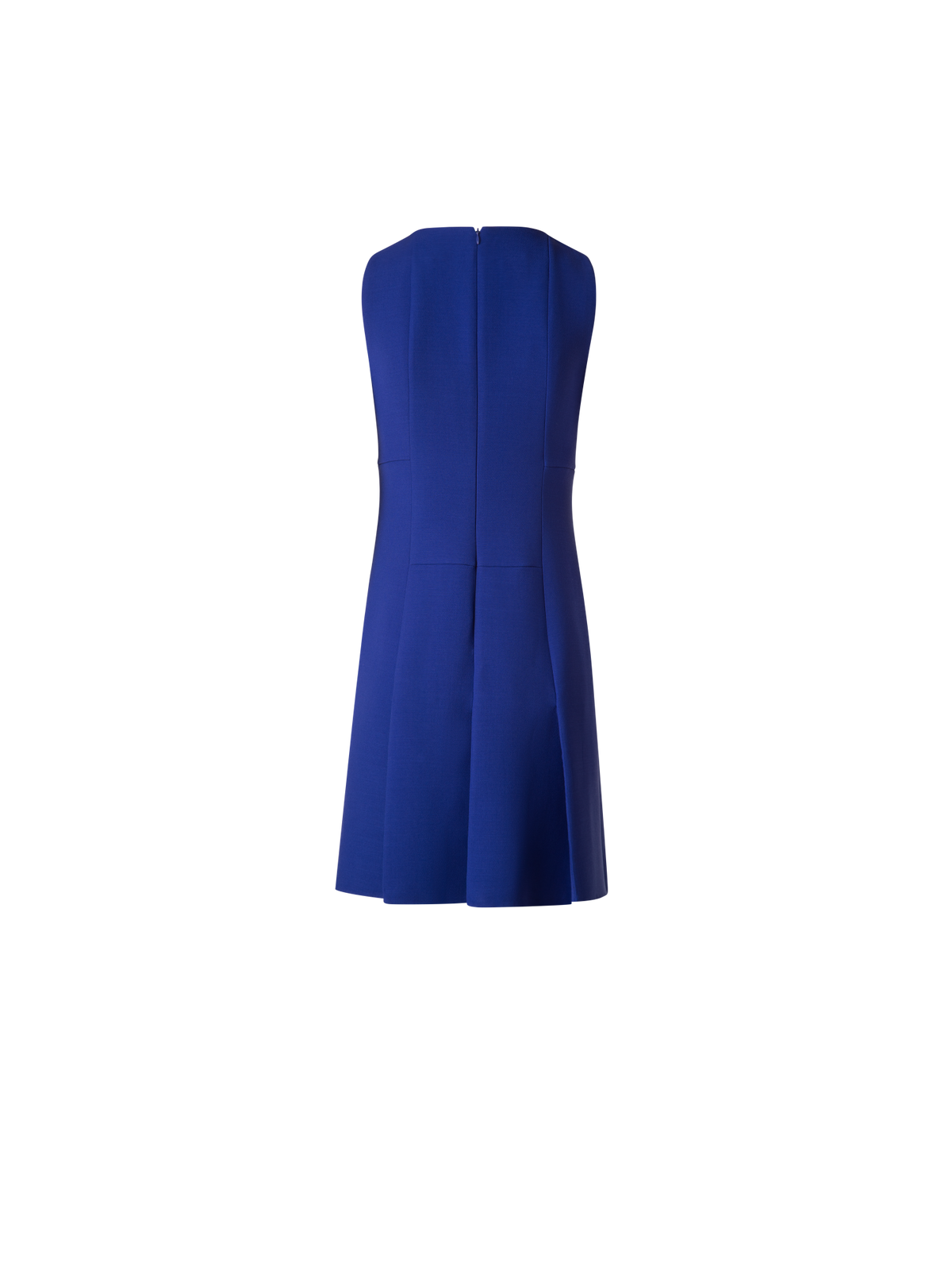 Designer Woll-Doubleface-Etuikleid mit Rock in A-Linie - Violett