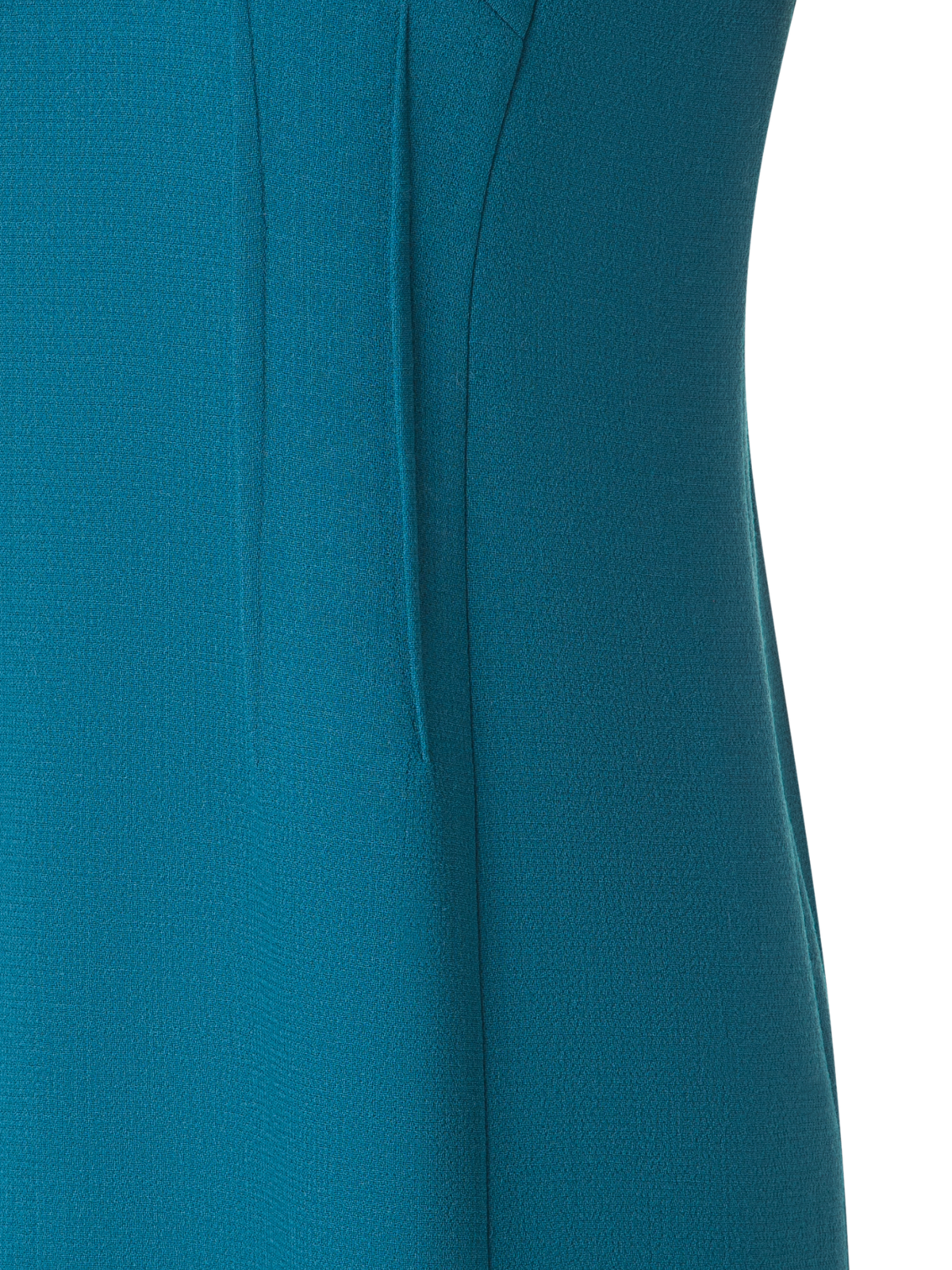Designer Tailliertes Etuikleid aus Woll-Doubleface - Grün
