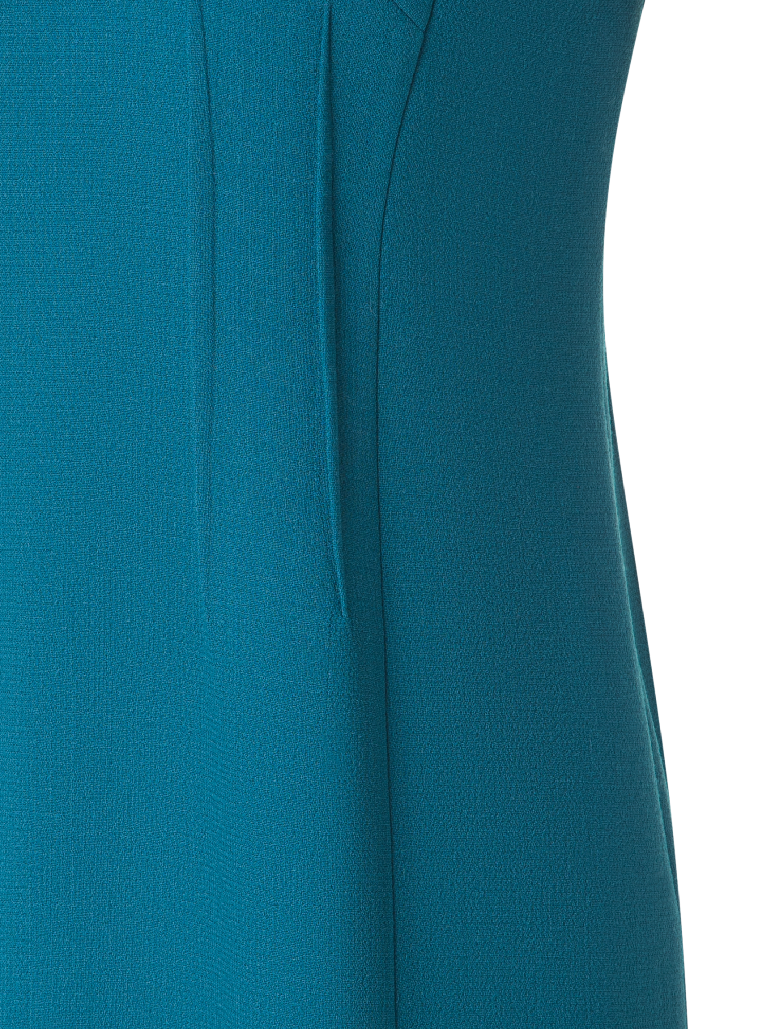 Designer Tailliertes Etuikleid aus Woll-Doubleface - Grün